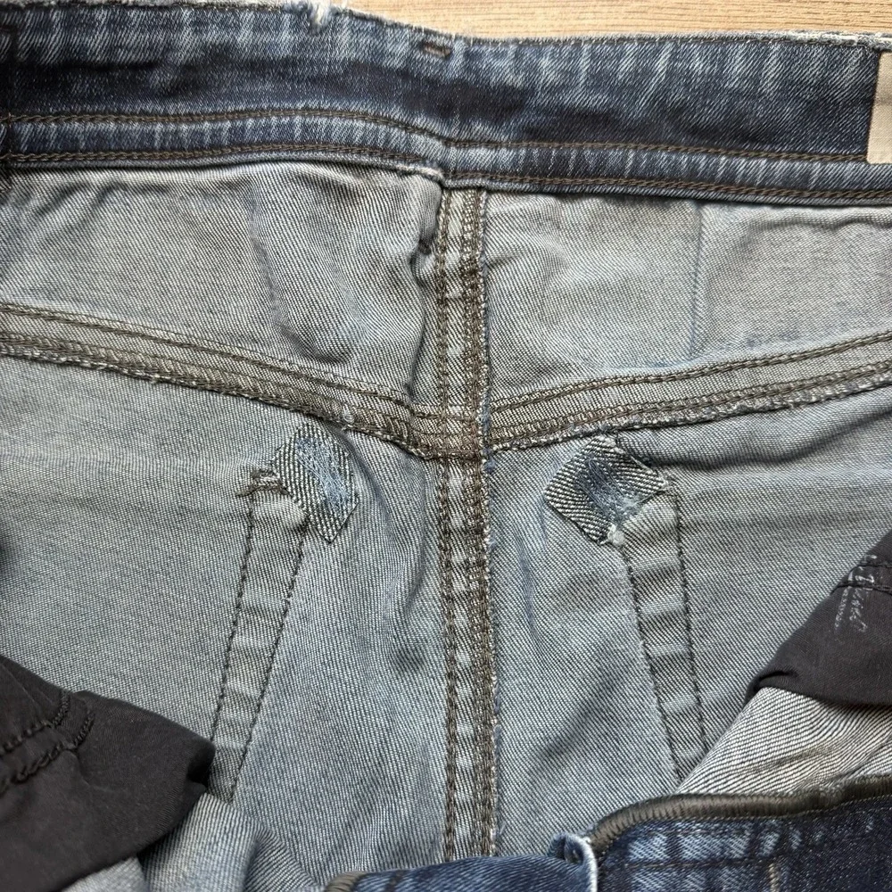 Diesel Buster Jeans Men 31x28 Blue Slim Tapered Stretch Dark Wash 0607A (Hemmed)